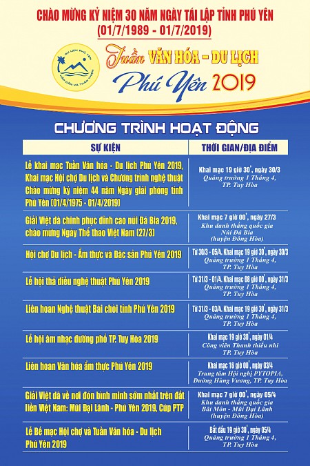Sự kiện Phú Yên đầu tháng 4 2019